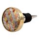 Silver Round Metal And Wooden Wine Stopper (Pack Of One Piece)